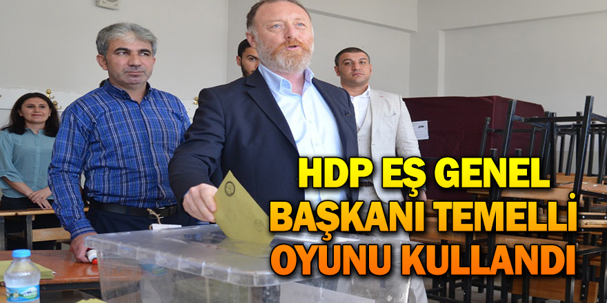 HDP EŞ GENEL BAŞKANI TEMELLİ OYUNU KULLANDI