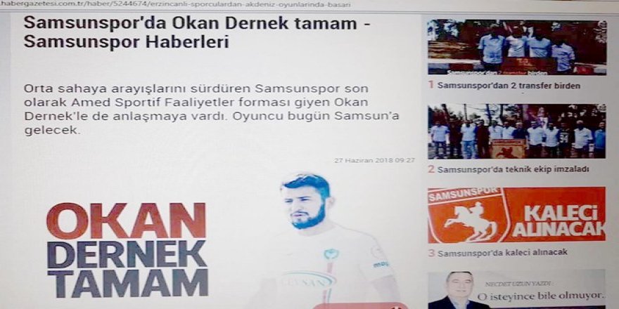 Okan Dernek Şoku