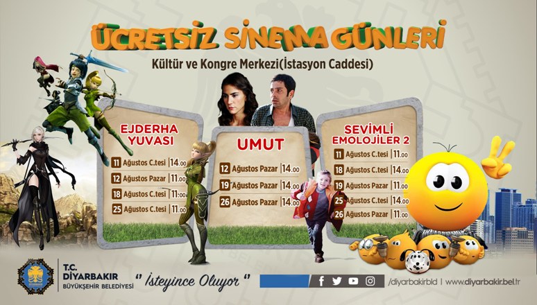 Ağustos ayı sinema günleri programı başladı