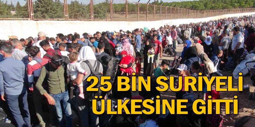 25 bin Suriyeli ülkesine gitti