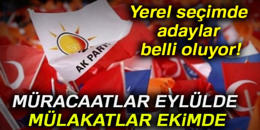 Müracaatlar Eylül'de mülakatlar Ekim'de