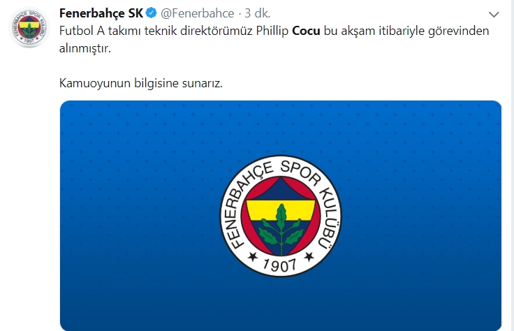 Fenerbahçe Cocu'nun işine son verdi