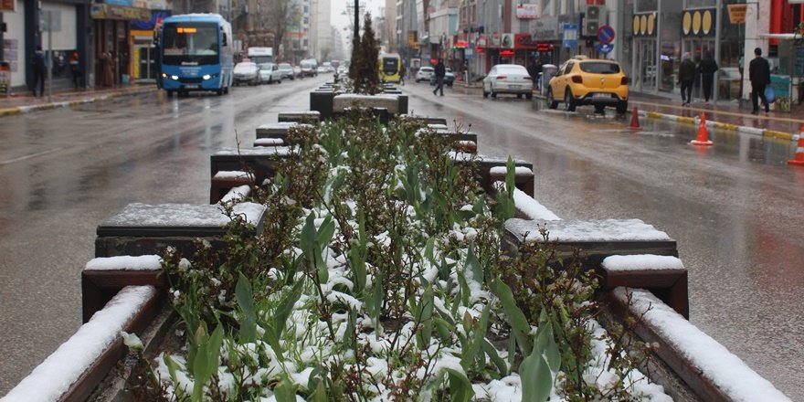 Nisan ayında kar Van’ı beyaza bürüdü