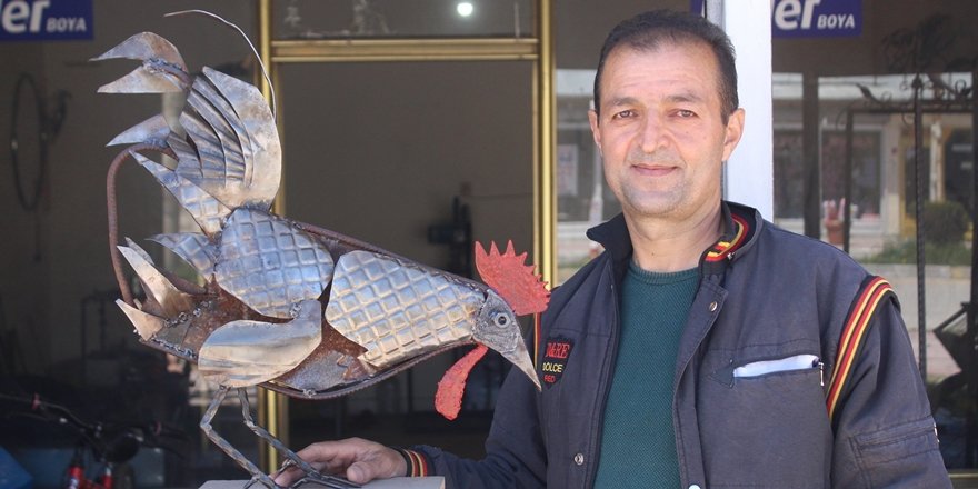 Hurda metaller sanat eserine dönüşüyor