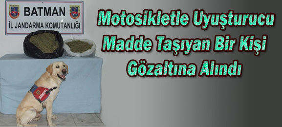 Motosikletle Uyuşturucu Madde Taşıyan Bir Kişi Gözaltına Alındı