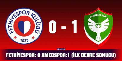 Fethiyespor: 0 Amedspor:1 (İlk Devre Sonucu)