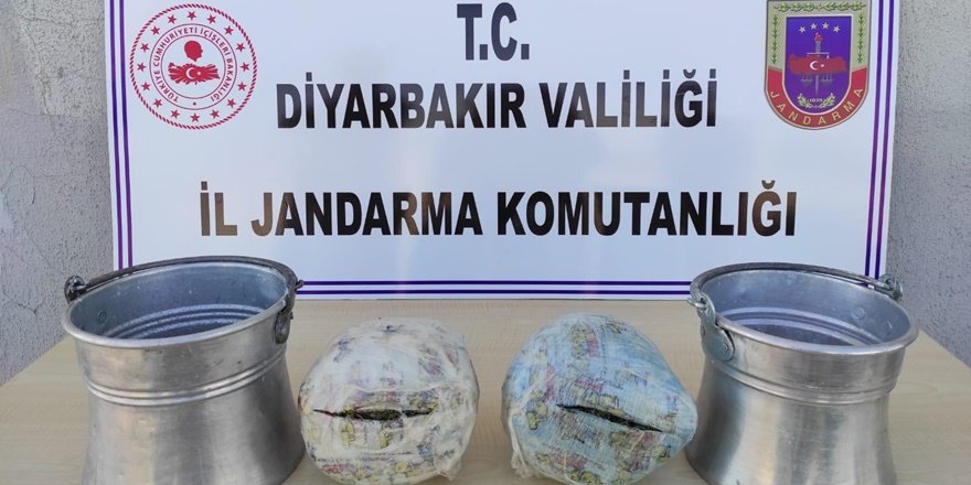 Diyarbakır’da yoğurt kovasında uyuşturucu